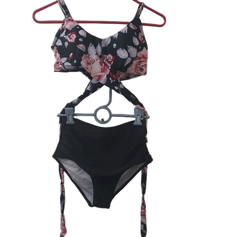 Floral two-piece bathing Suit small